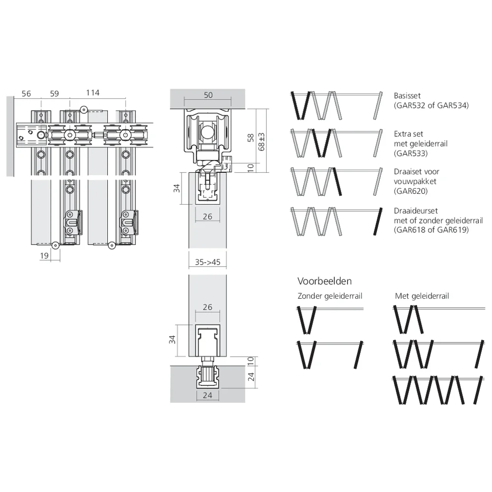 Garniture Variofold 80/H