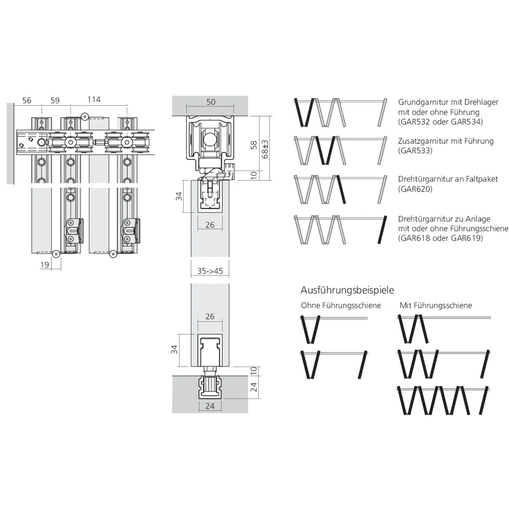Garniture Variofold 80/H