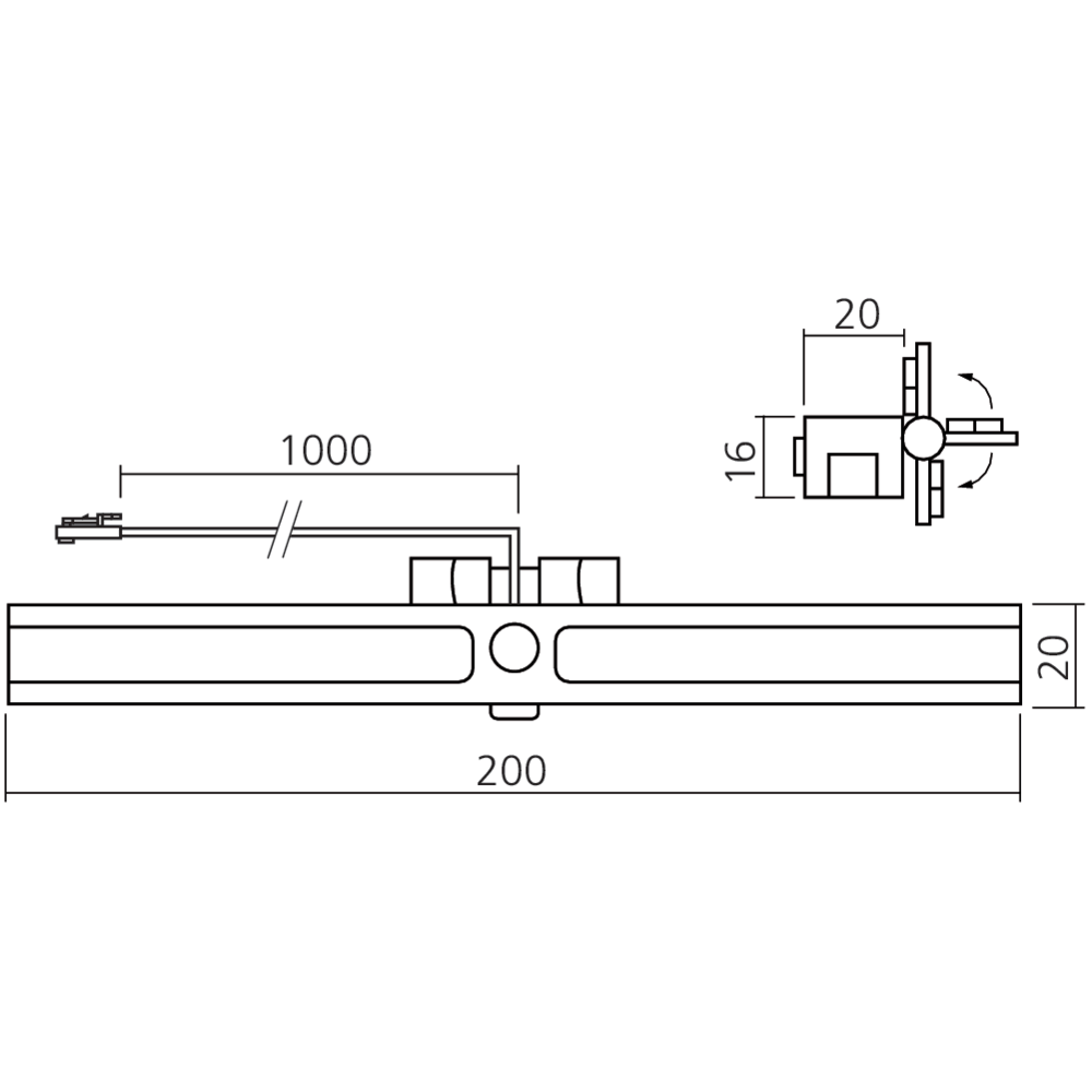 Kit 2 spots pour lit avec transformateur 12 V