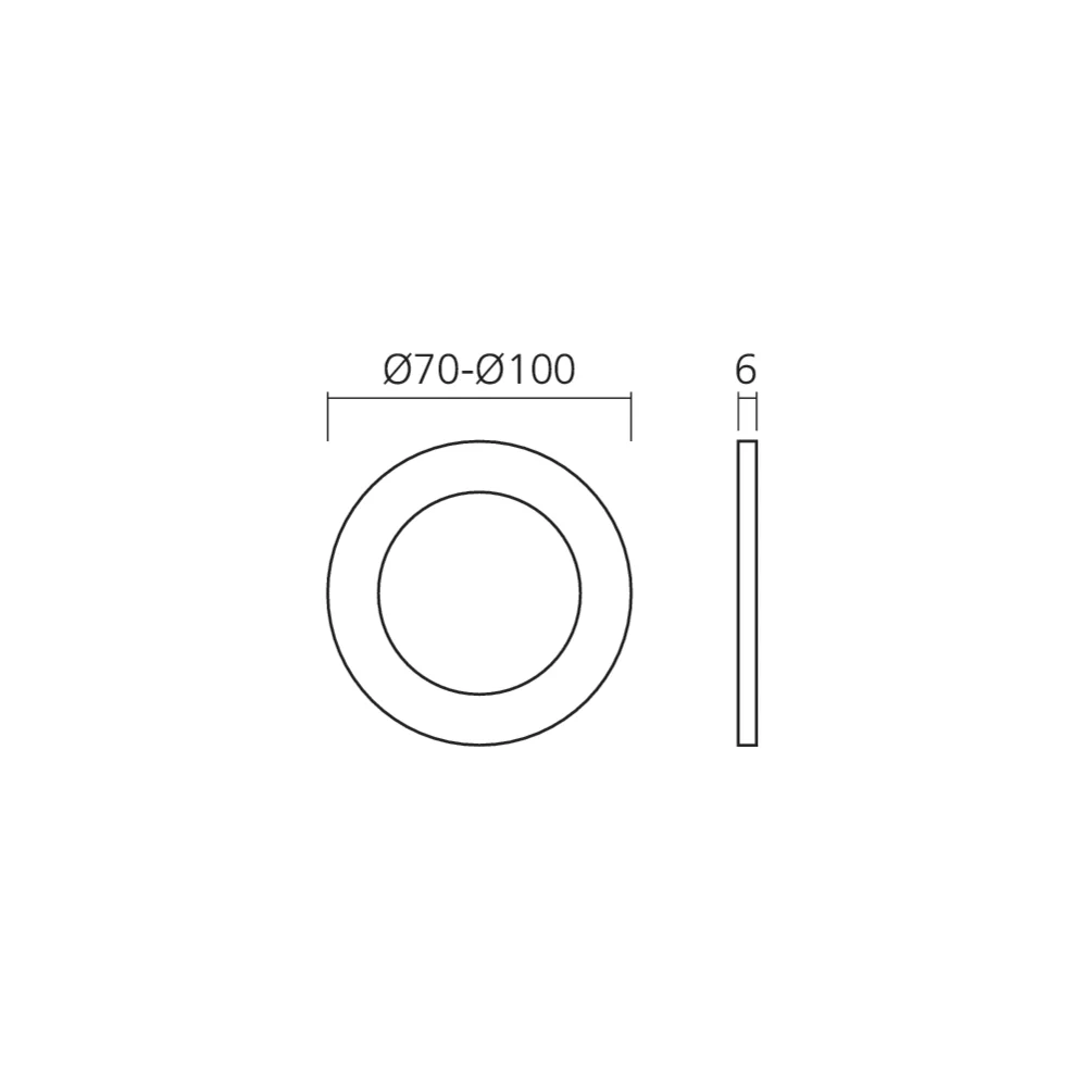 Poignée ronde pour porte coulissante