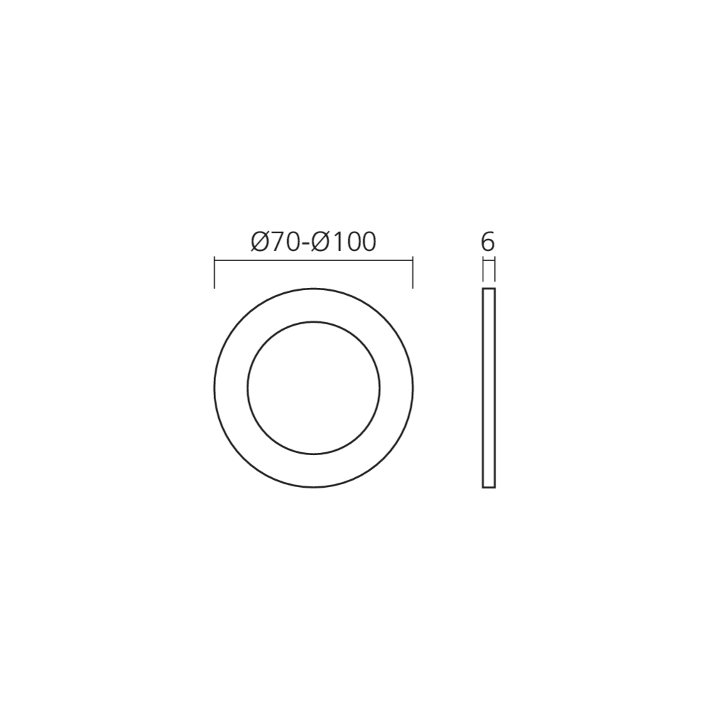 Poignée ronde pour porte coulissante