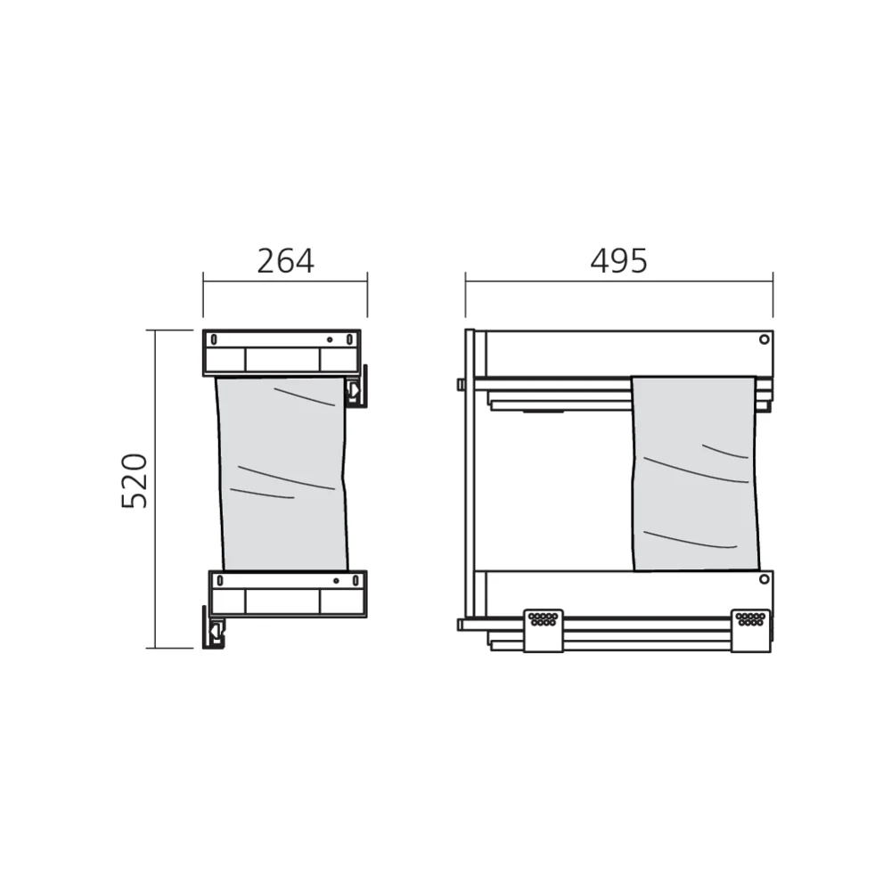 Ensemble coulissant PRO pain-bouteille