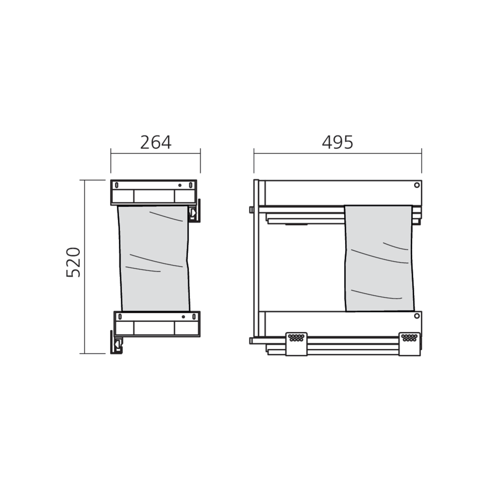 Ensemble coulissant PRO pain-bouteille