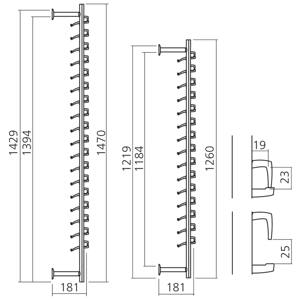 Colonne Mino grise à télécommande