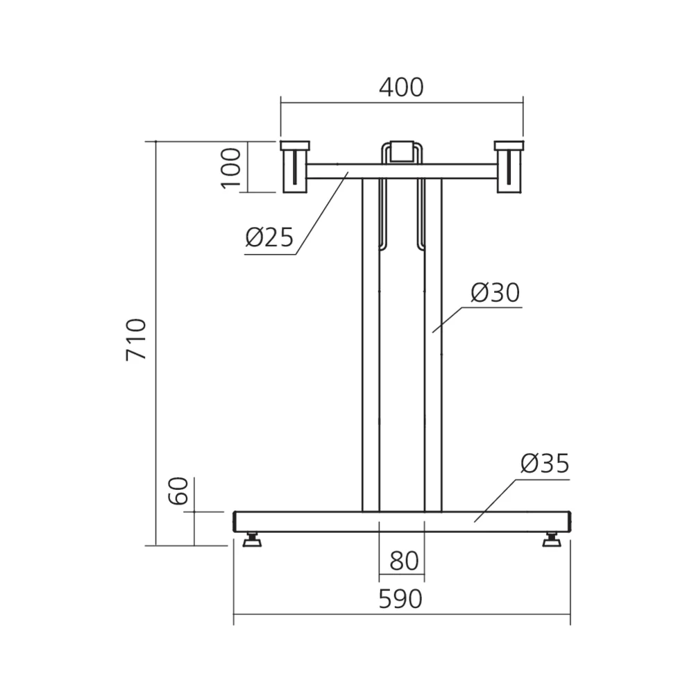 Set de pieds repliables