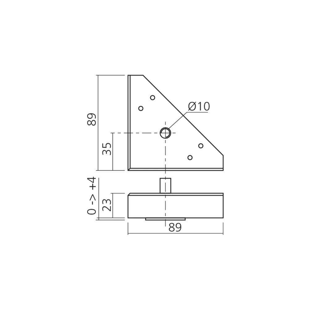Pied d’angle pour meuble