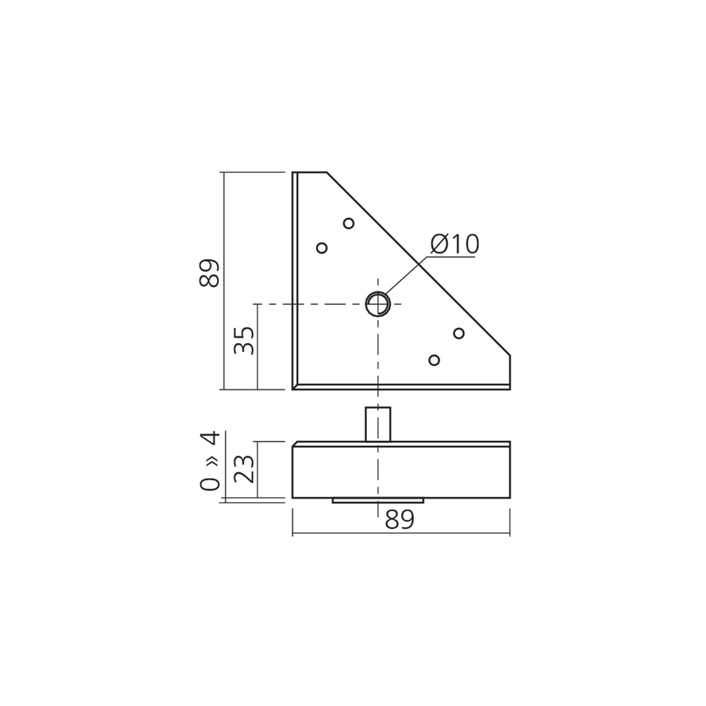 Pied d’angle pour meuble