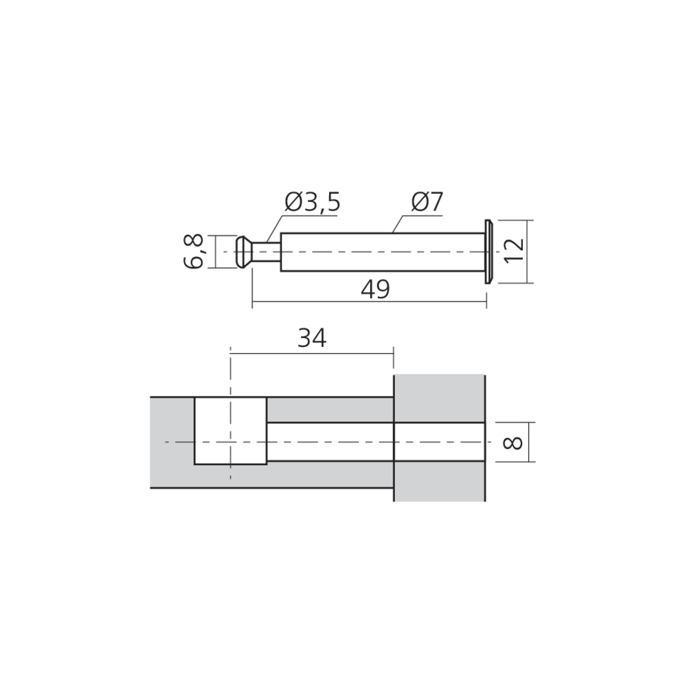 Tourillon borgne MINI