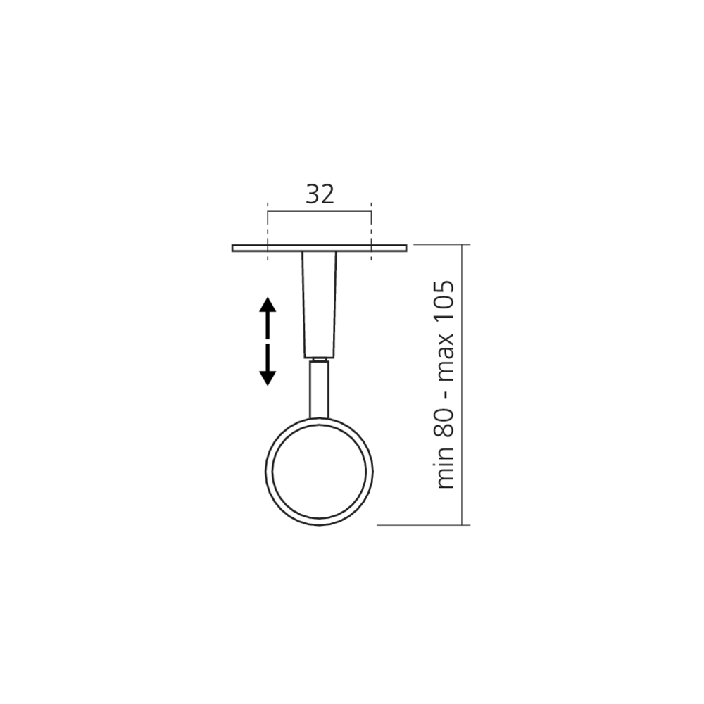 Support tube réglable