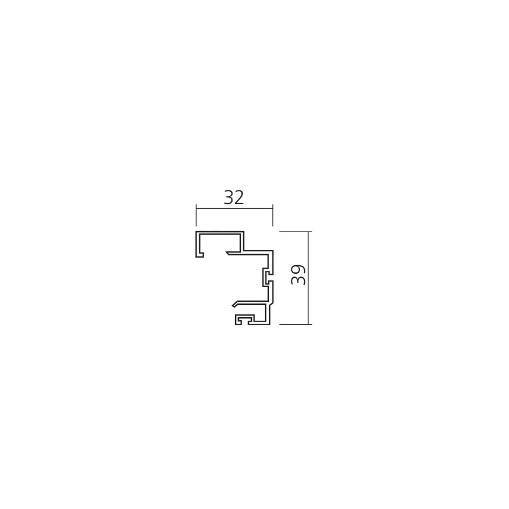 Poignée profil Black line