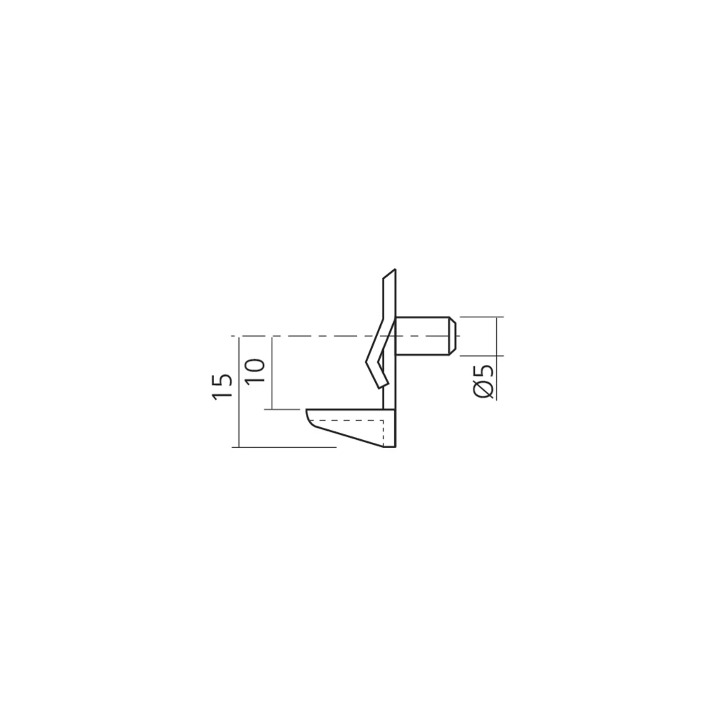 Taquet coinceur Ø5 mm
