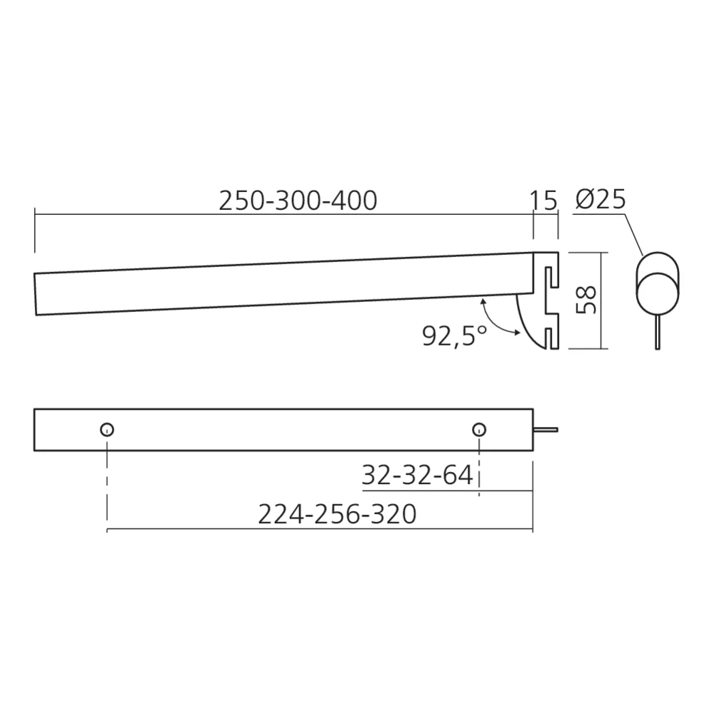 Support tablette verre et bois