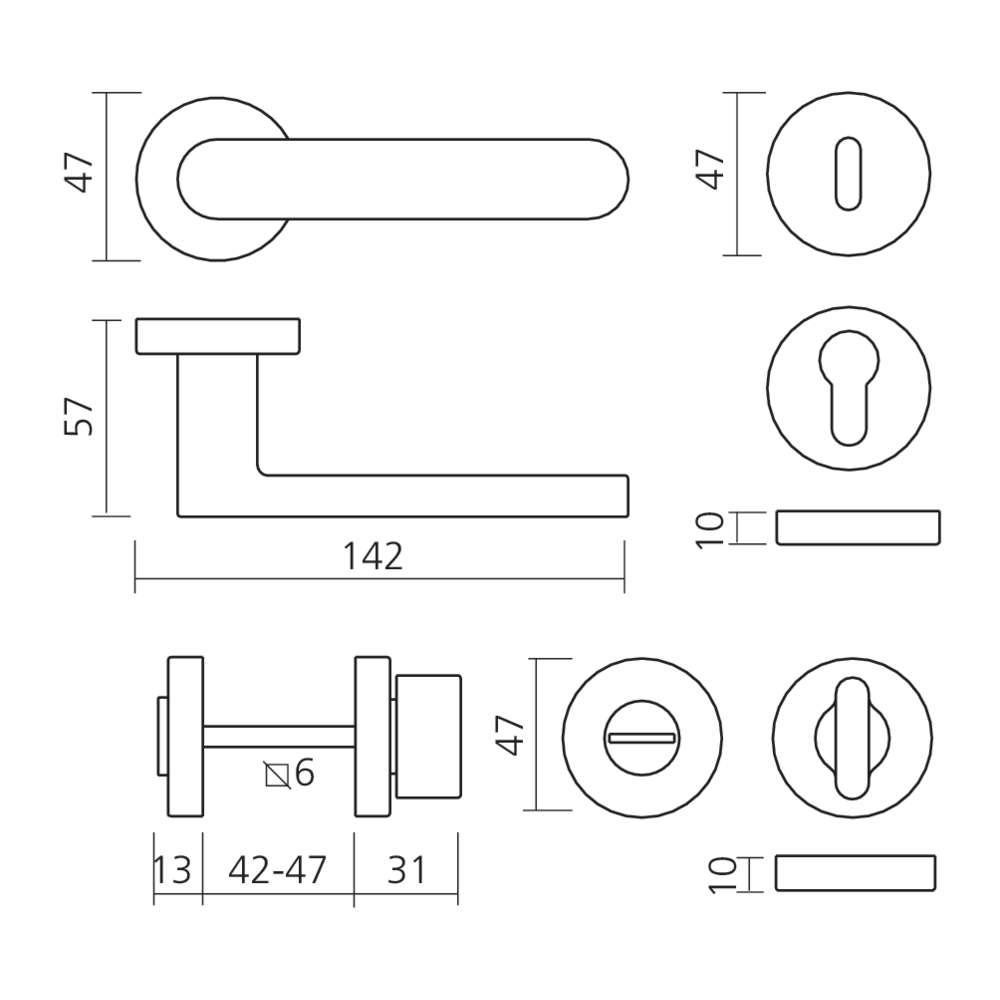 Ensemble sur rosace LINK