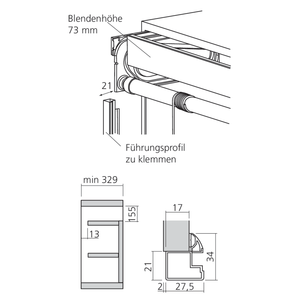 Rideau Quick box verre