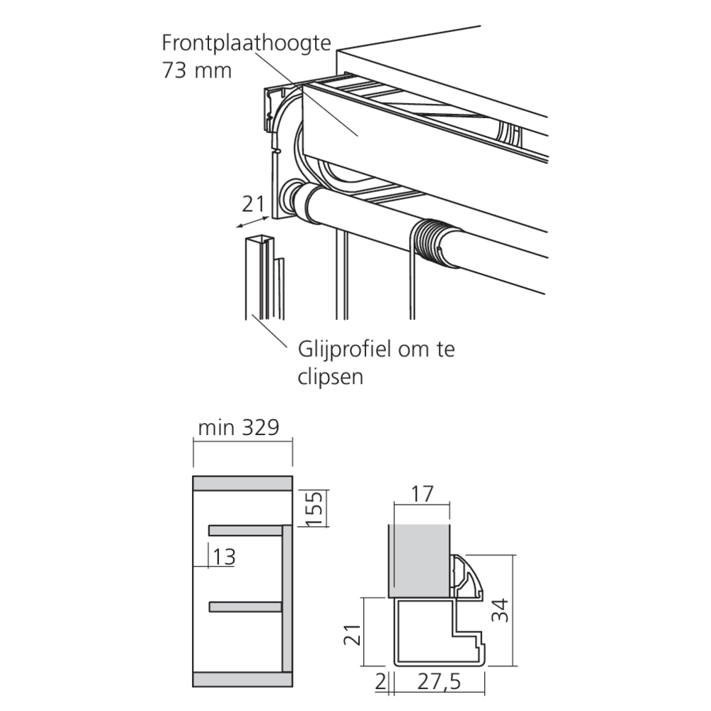 Rideau Quick box verre