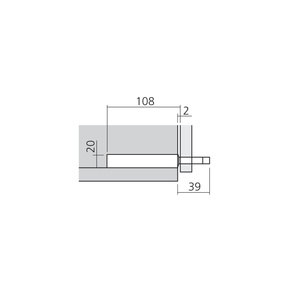 Support loqueteau Push-to-open