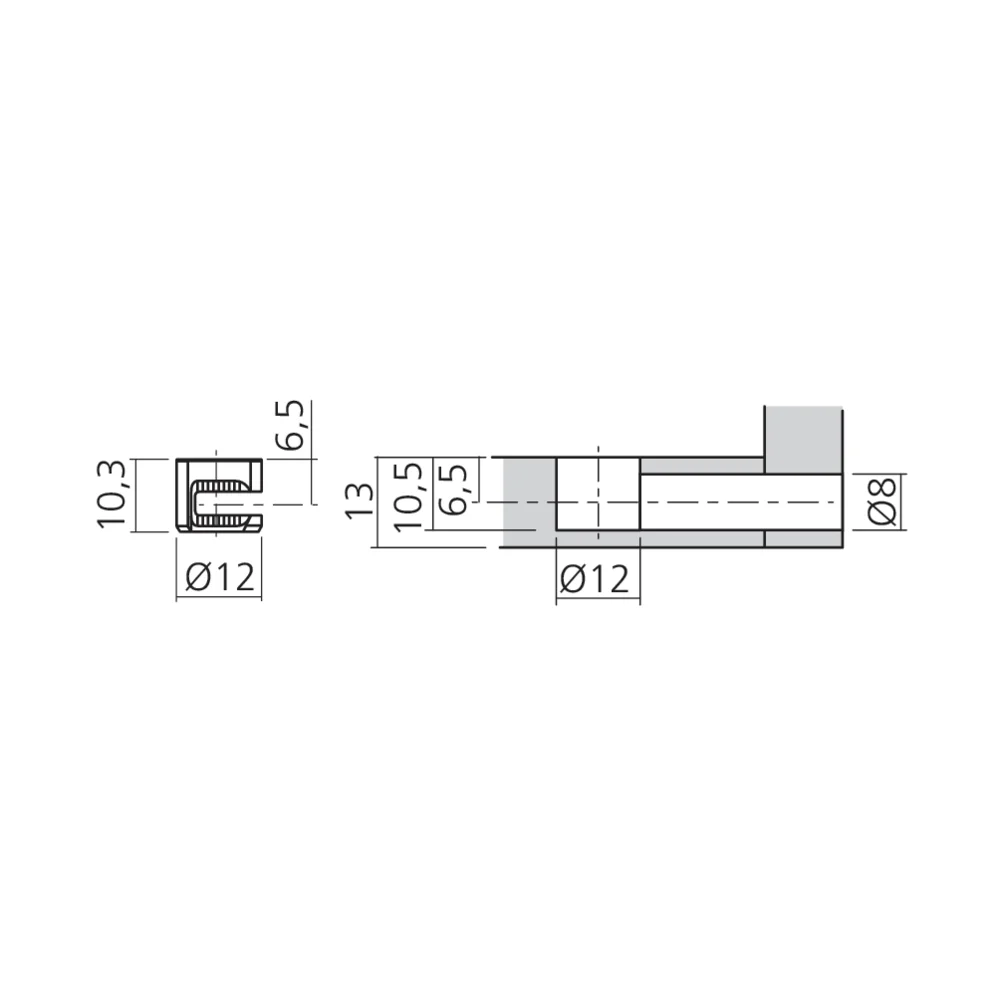 Boîtier excentrique MINI Ø12 mm