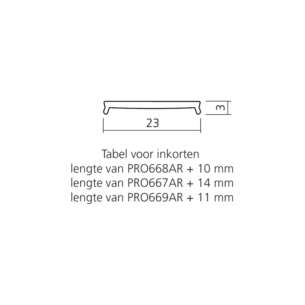 Profil diffuseur pour gamme 25x8