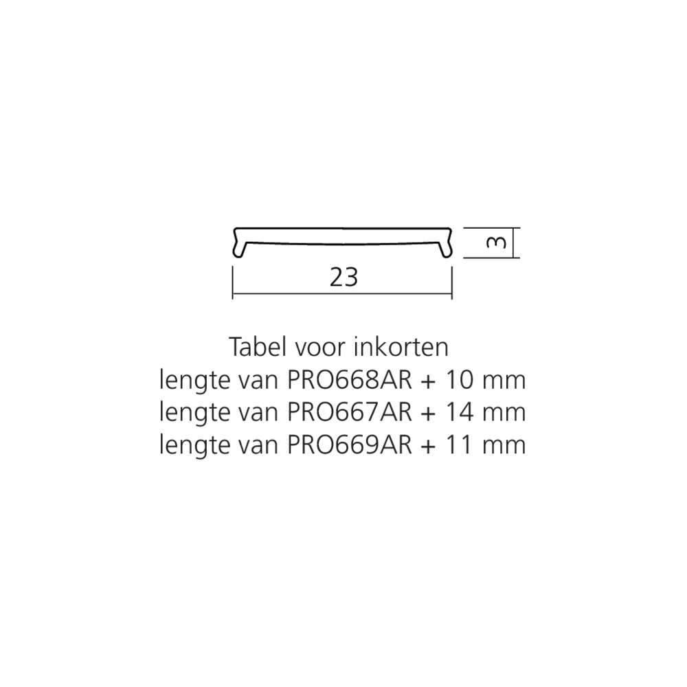 Profil diffuseur pour gamme 25x8