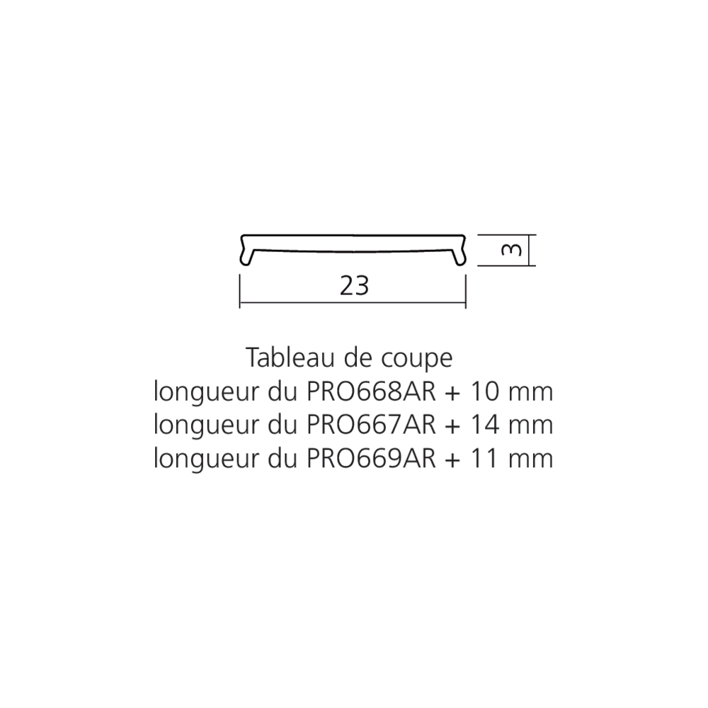 Profil diffuseur pour gamme 25x8