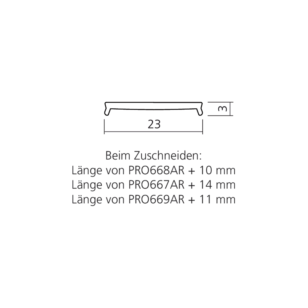 Profil diffuseur pour gamme 25x8