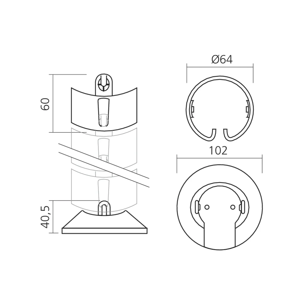 Guide-câbles vertical