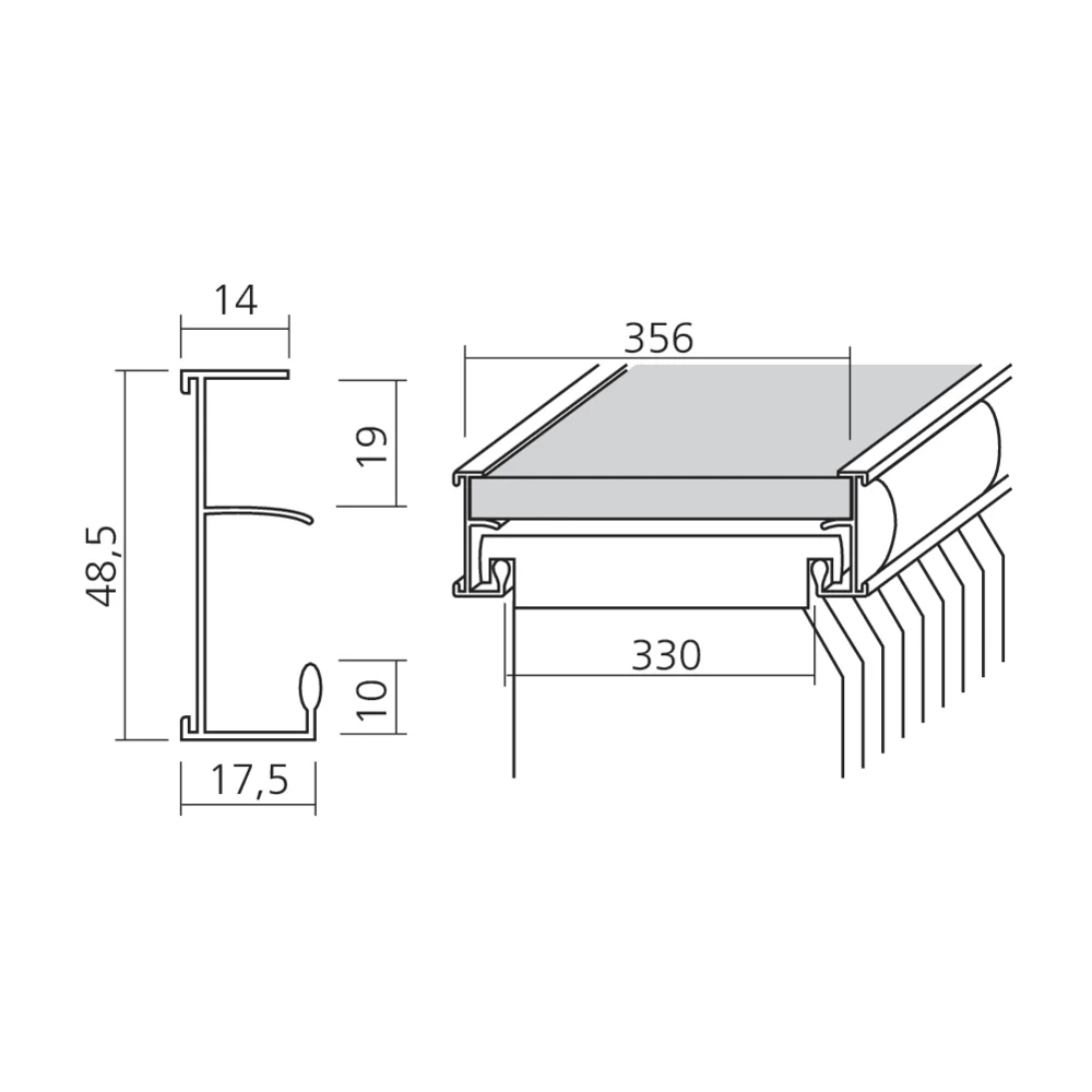 Profil pour dossiers suspendus