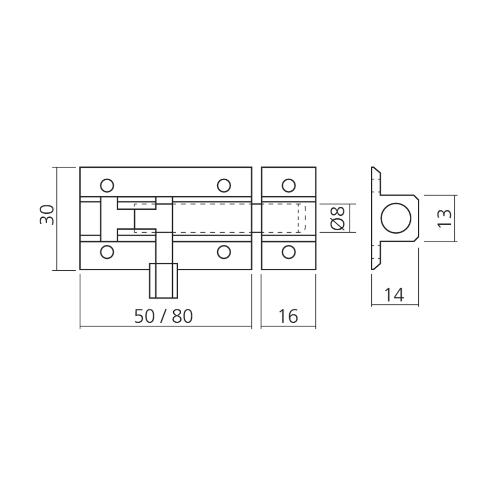 Targette plate