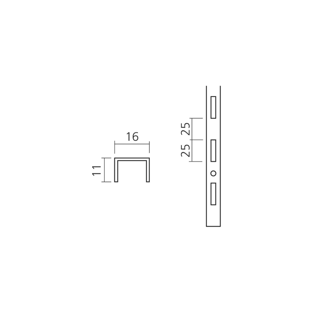 Crémaillère acier simple perforation