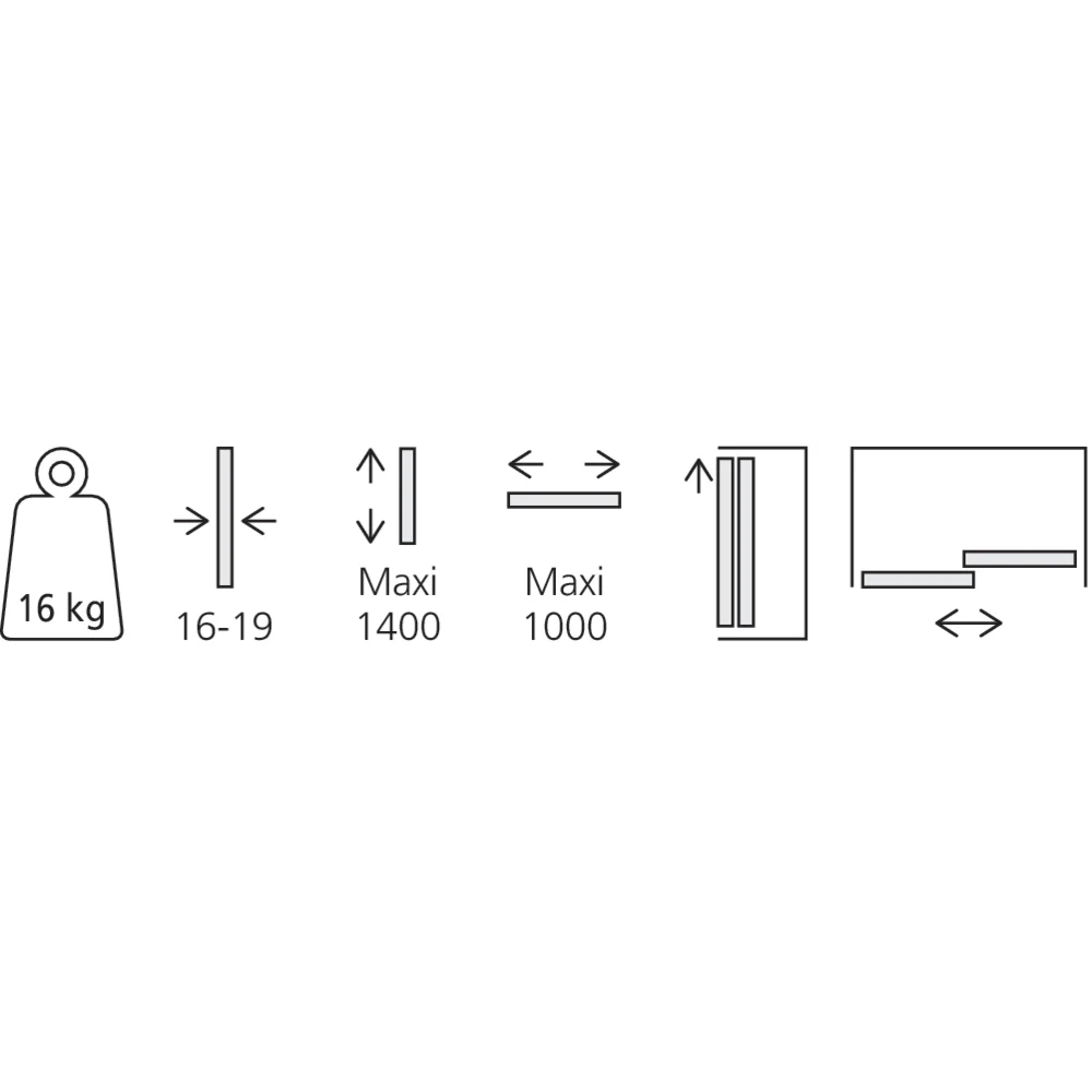 Garniture 2 portes Clipo 16