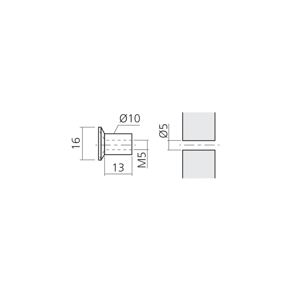Douille M5 à visser