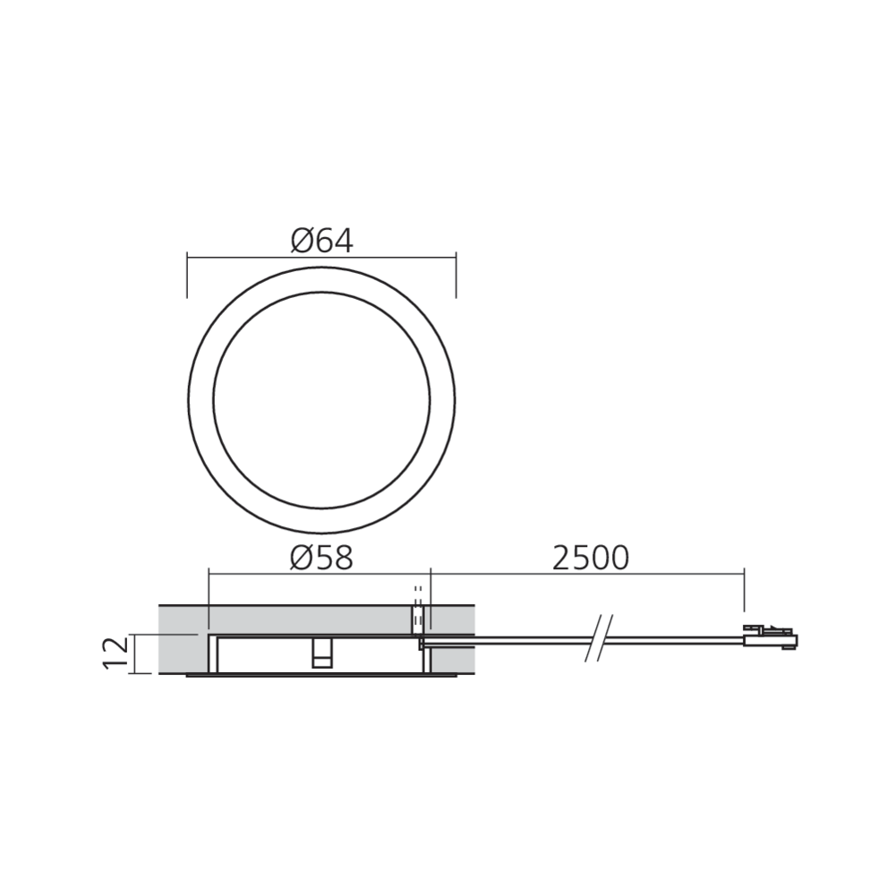 Spot LED 12 V Ø58