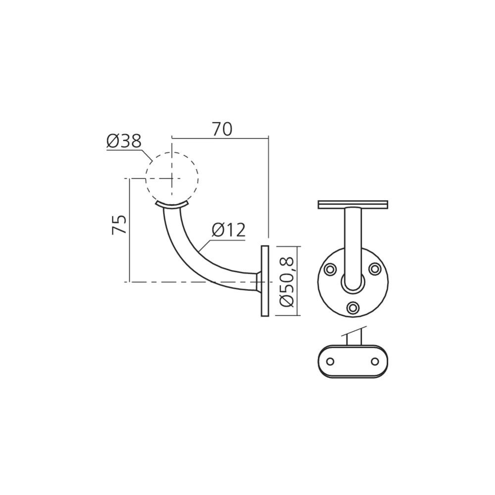 Support intermédiaire cintré