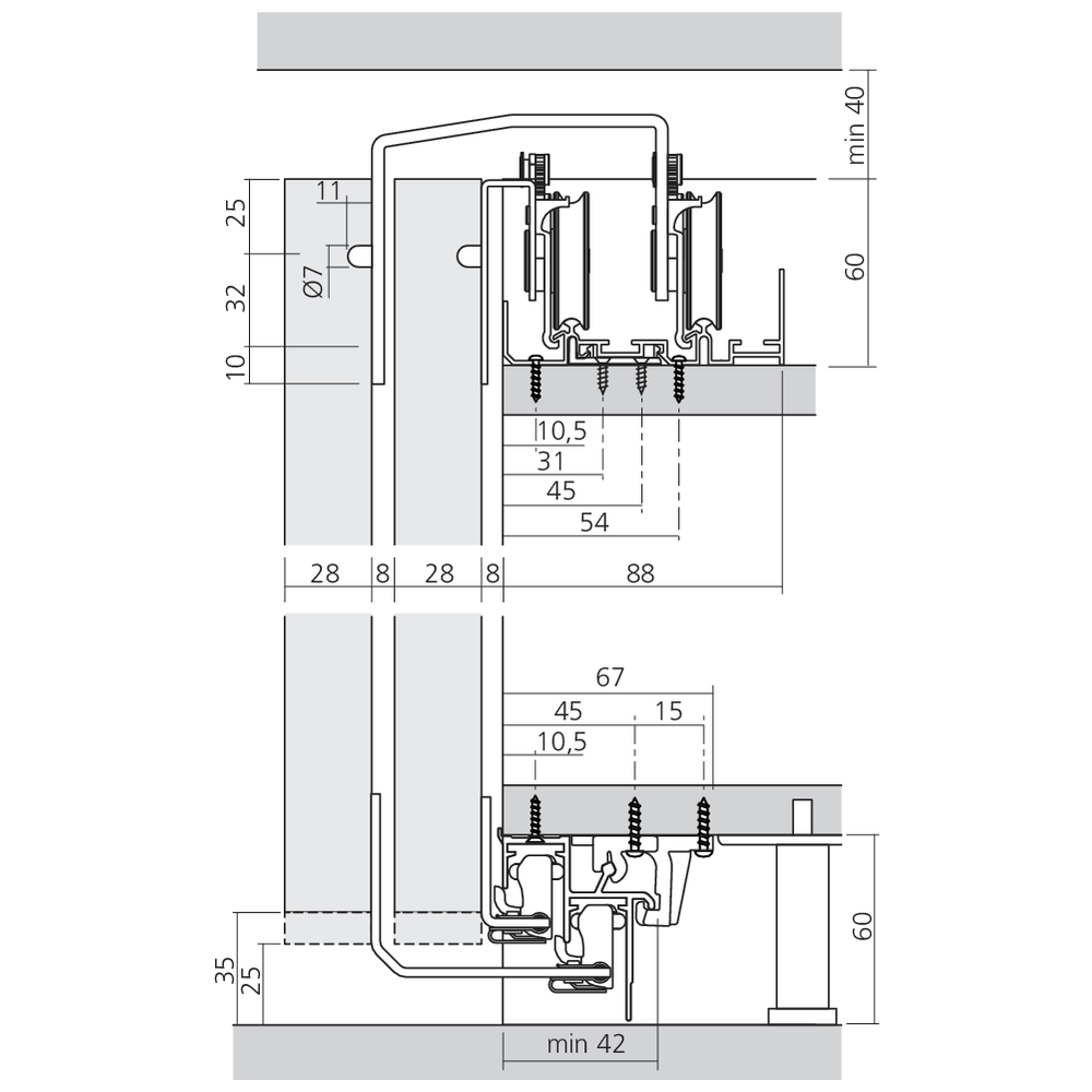 Garniture porte intérieure PS48