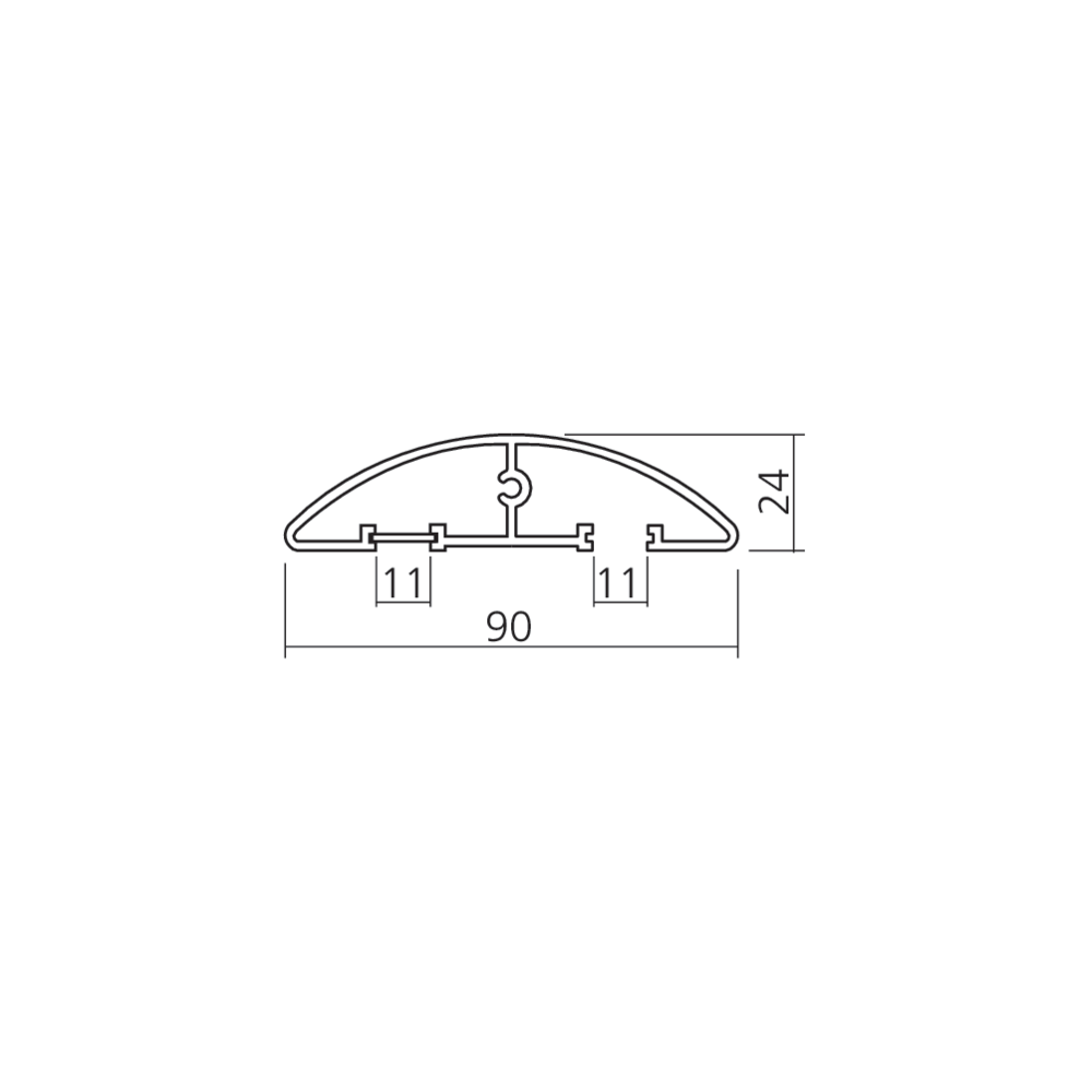 Profil passe-câbles EASY BRIDGE pour sol