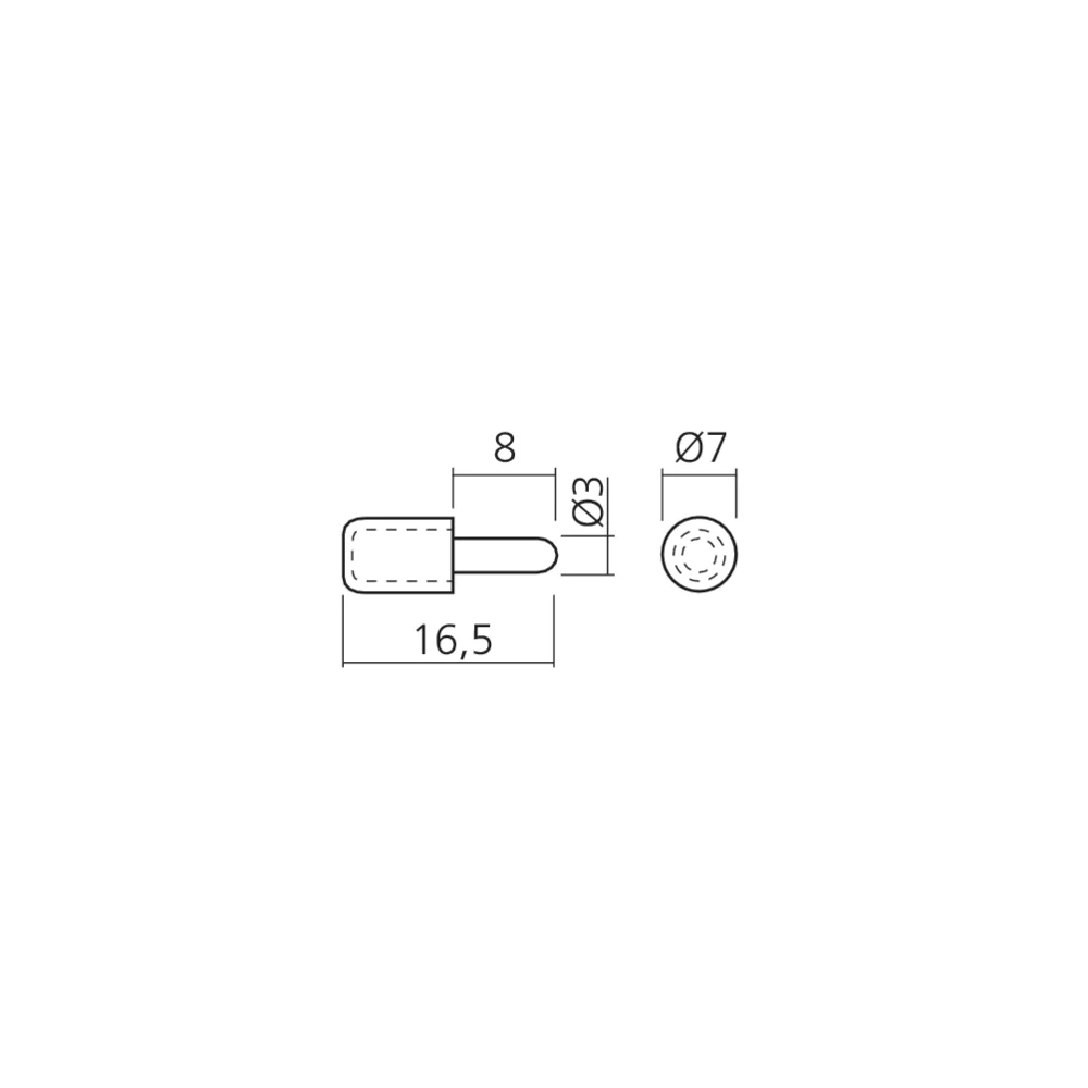 Taquet de glace Ø3 mm