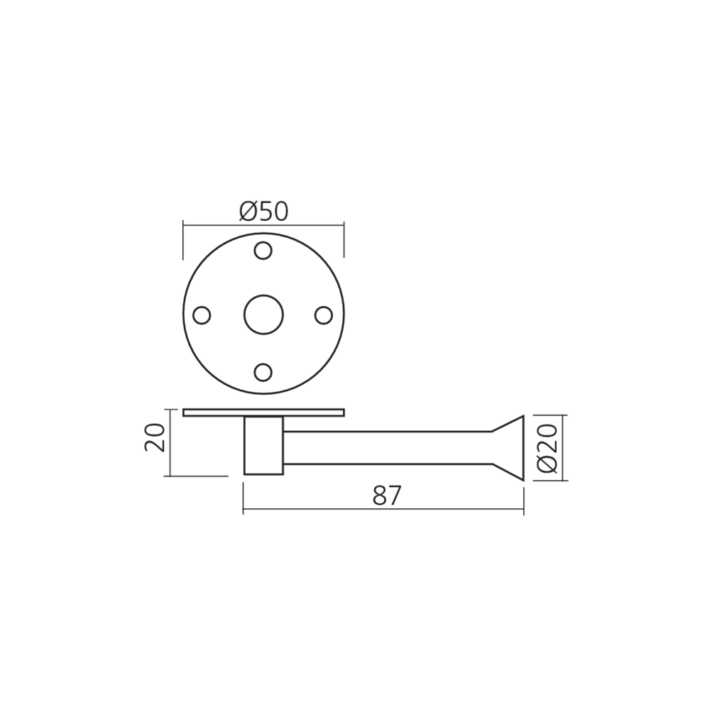 Tige portemanteaux pivotante
