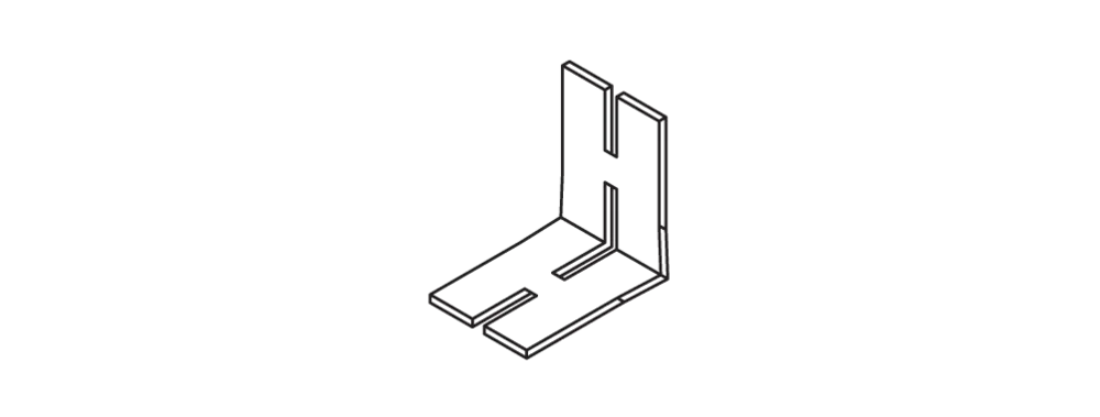Equerre d'assemblage pour grille 411