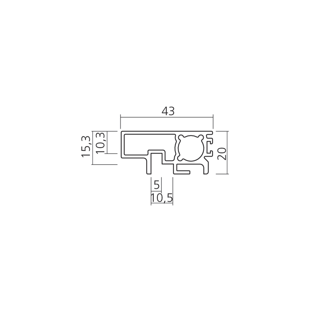 Profil poignée PS48