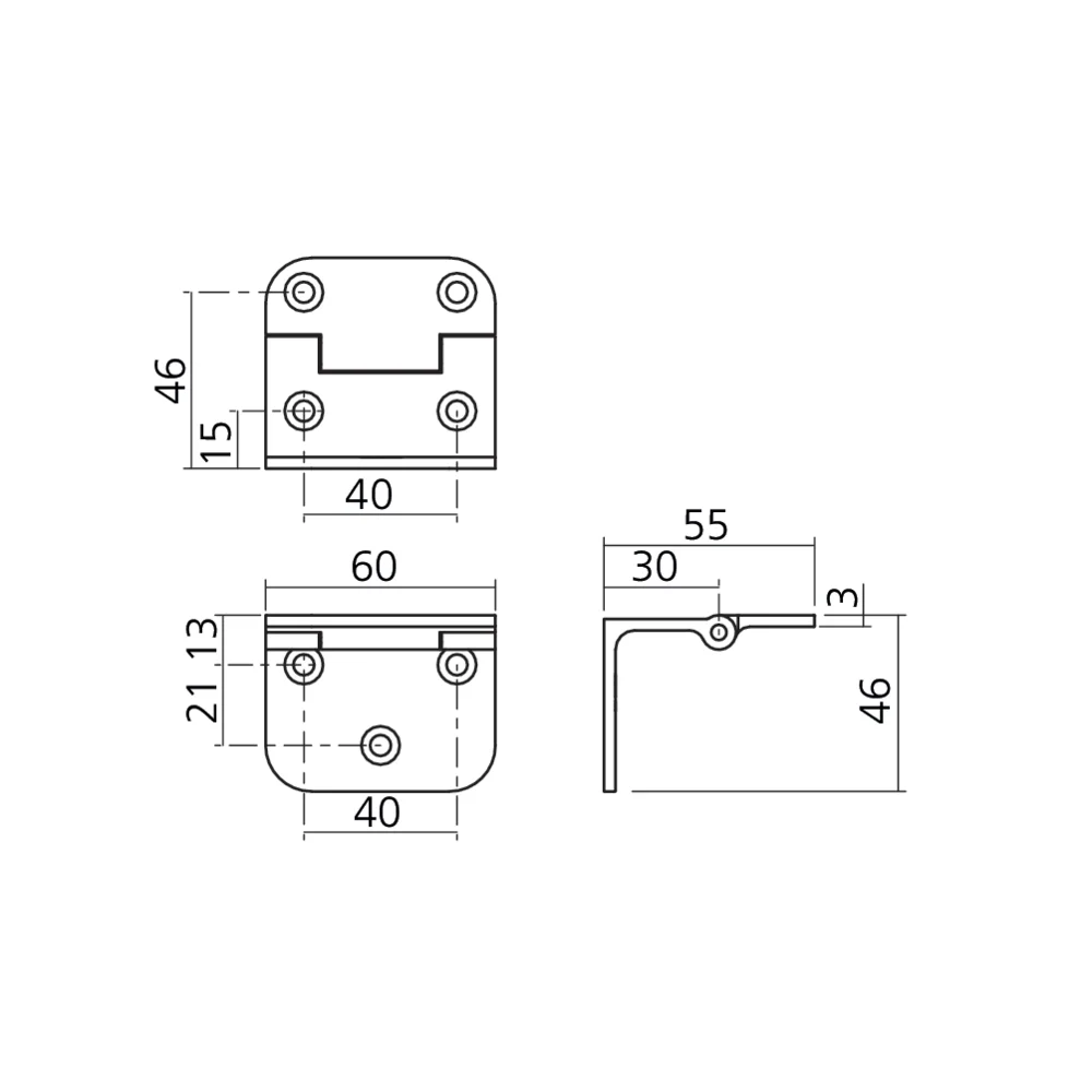 Charnière pour tablette forte charge