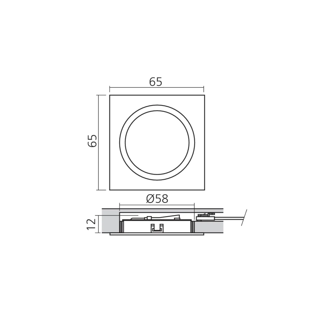 Spot LED Plug carré 12 V