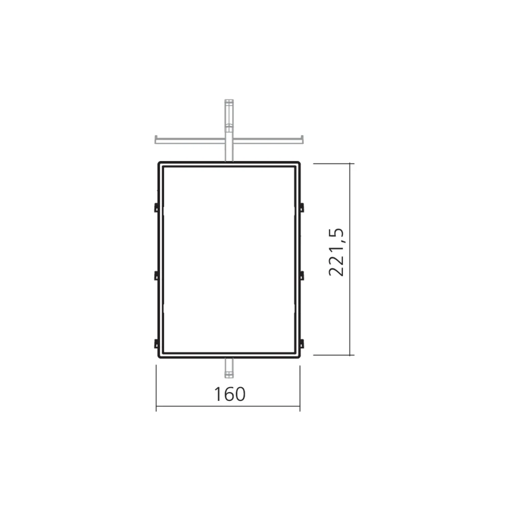 Miroir amovible Alumina