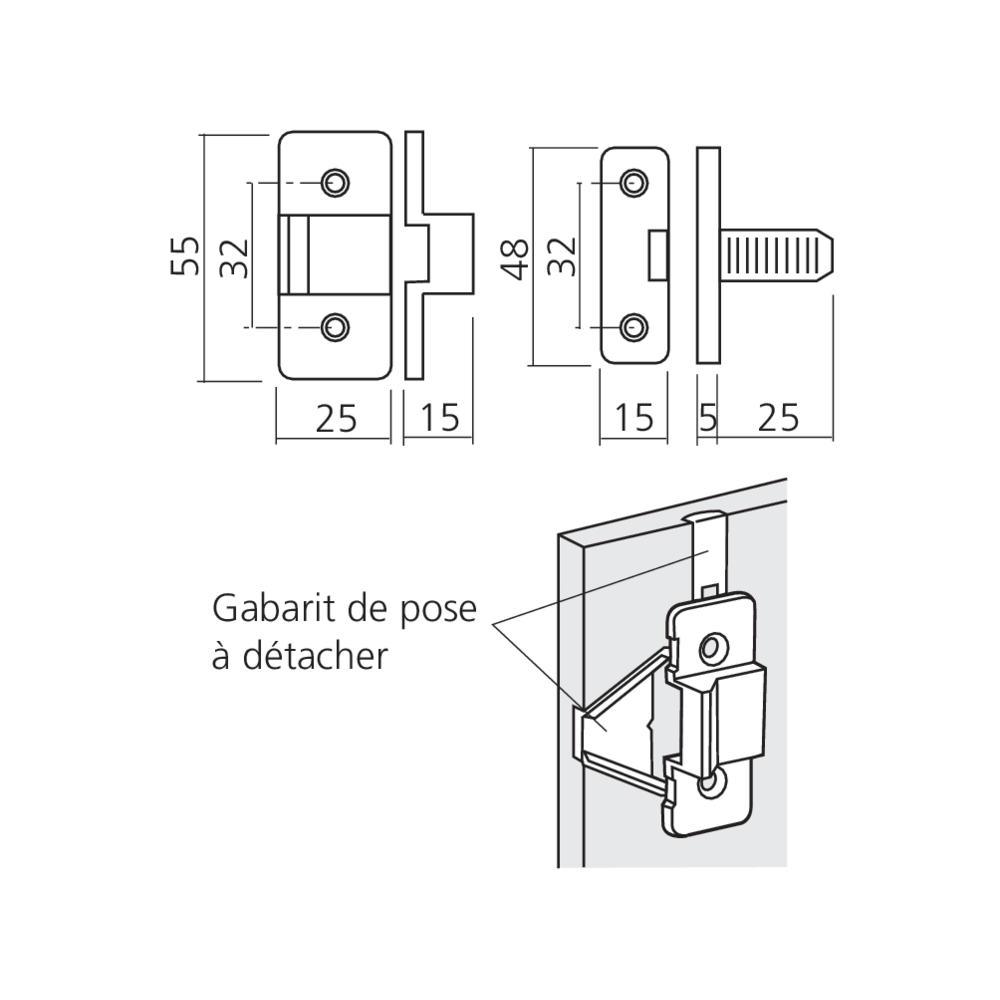 Ferrure d'assemblage
