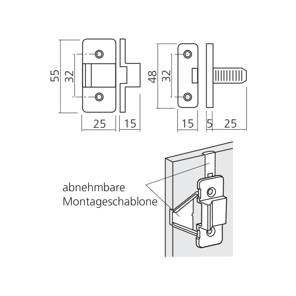 Ferrure d'assemblage