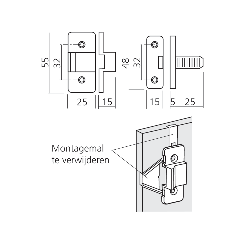 Ferrure d'assemblage