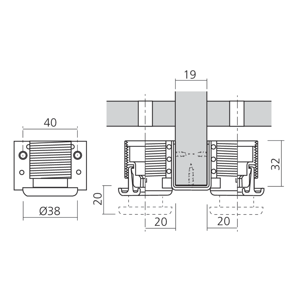 Vérin de socle double 300 kg