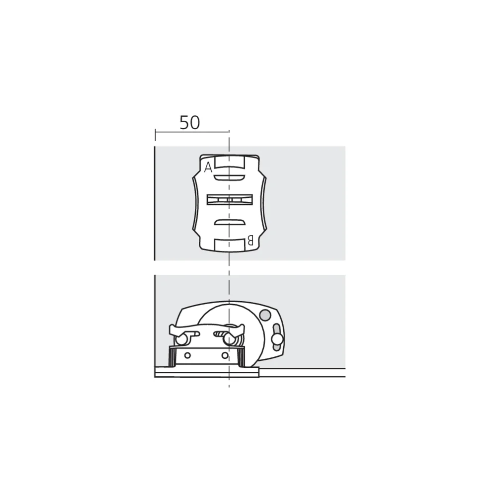 Garniture 1 porte Roll 52 avec arrêt