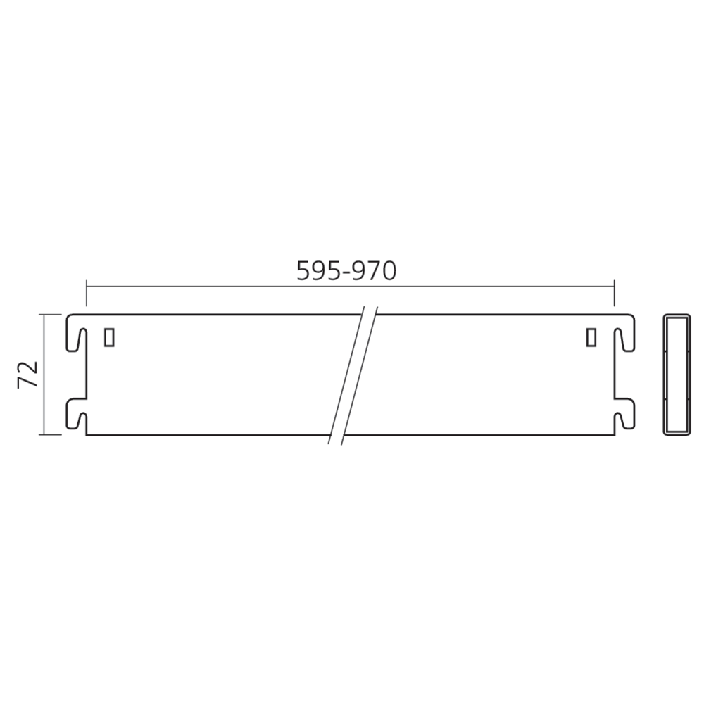 Entretoise montant 60 x 30 mm