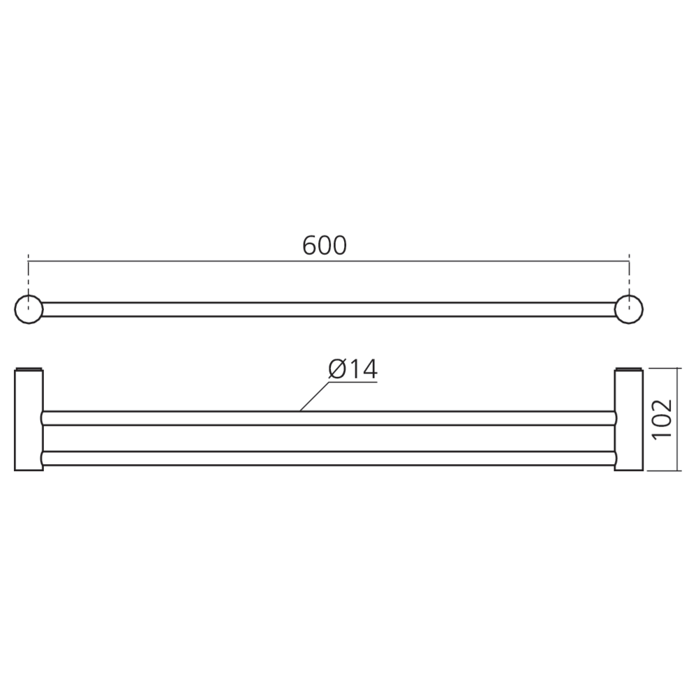 Porte-serviettes double NOVA