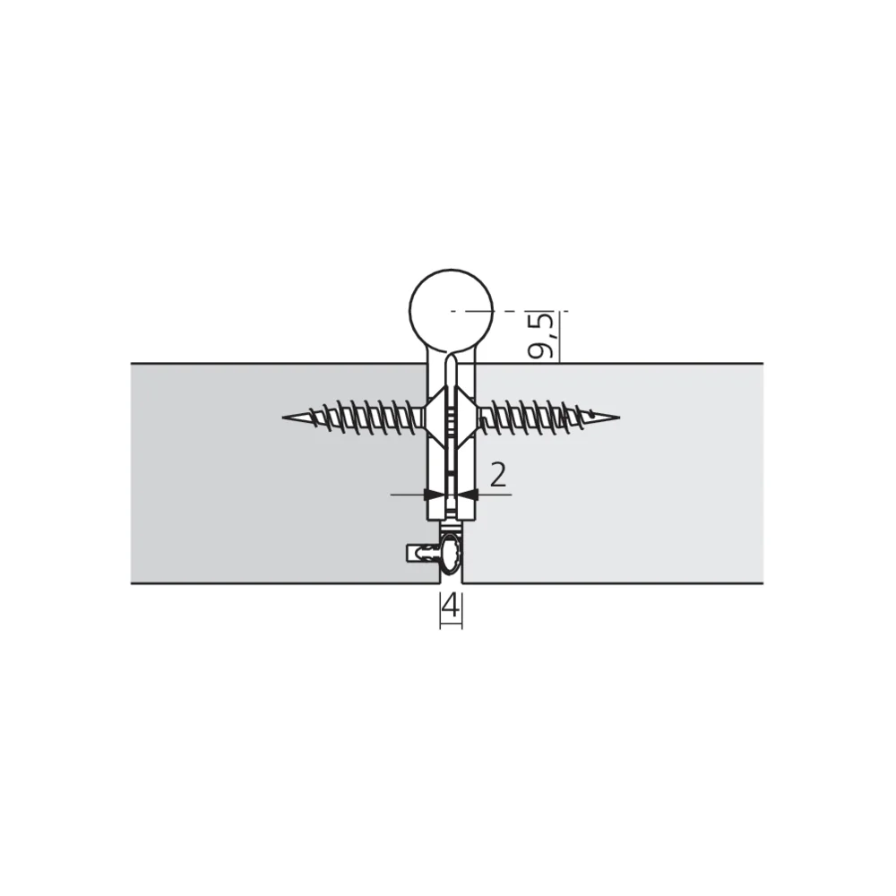 Charnière inox pour Centerfold et Variofold